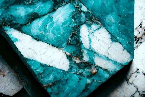 Abstract background of stone texture. Turquoise marble pattern Illustrazione stock