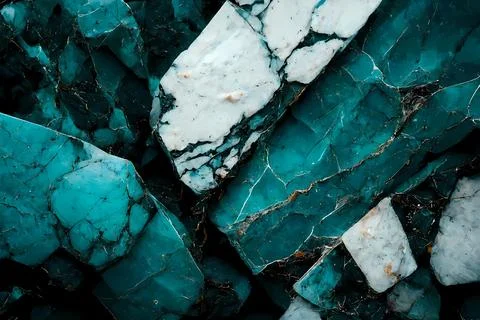 Abstract background of stone texture. Turquoise marble pattern Stock Illustration