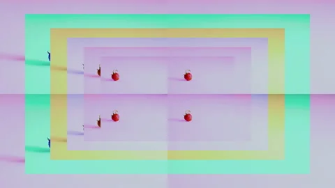 Abstract background of strawberries on a beautiful background with effects Vídeos de archivo 143793508