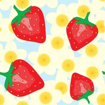 Abstract background with strawberry Stock Illustration