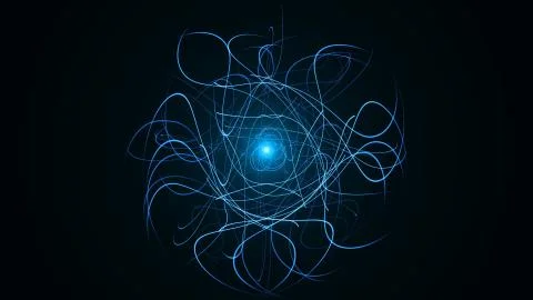 Abstract background with strings sphere Stock Illustration