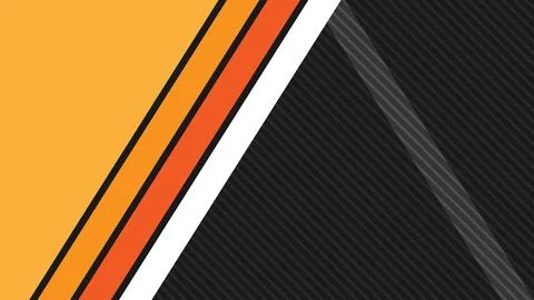 Abstract Background Striped Design With Black, Orange, White, and Yellow El.. Stock Illustration