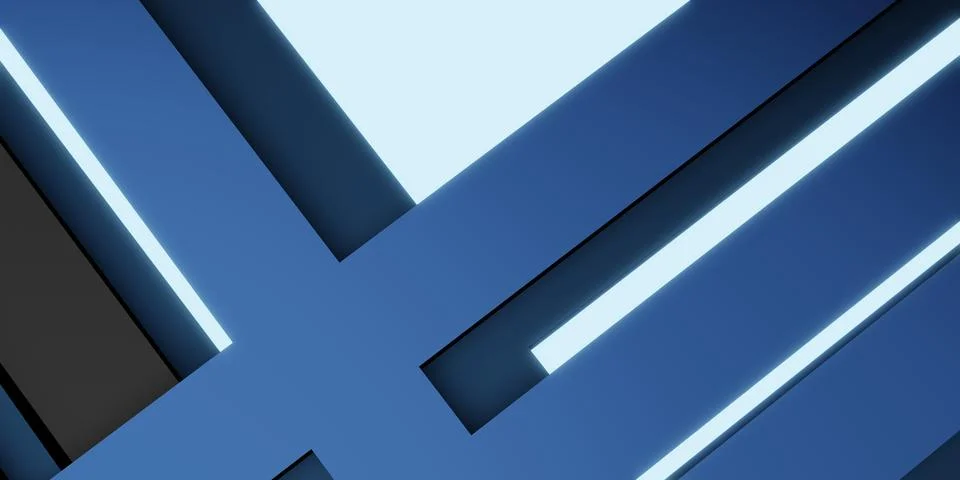 Abstract background Striped material shiny 3D technology illustration Stock Illustration