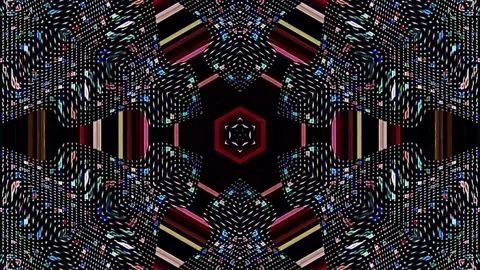 Abstract background stripes and with shining light dots.Animation with circles Stock Footage 235385685