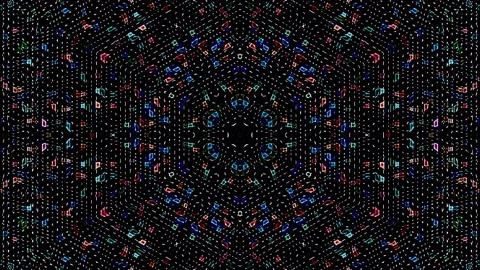 Abstract background stripes and with shining light dots.Animation with circles Stock Footage 235385874