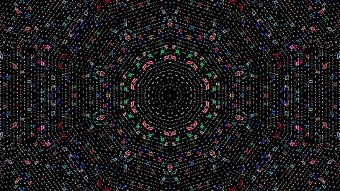Abstract background stripes and with shining light dots.Animation with circles Stock Footage 235385951