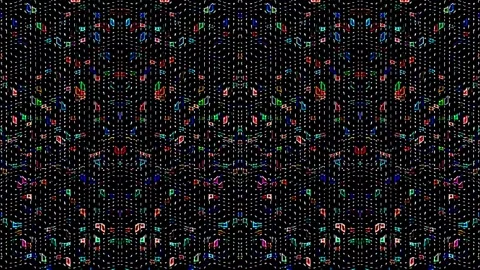 Abstract background stripes and with shining light dots.Animation with circles Stock Footage 235386161