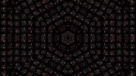 Abstract background stripes and with shining light dots.Animation with circles Stock Footage 235386959