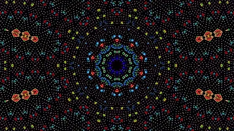 Abstract background stripes and with shining light dots.Animation with circles Stock Footage 235911245