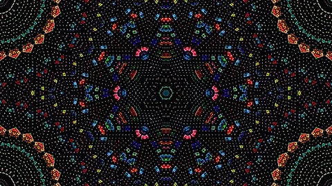 Abstract background stripes and with shining light dots.Animation with circles Stock Footage 235911892