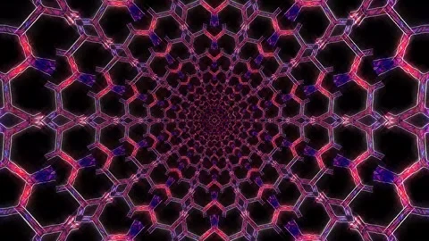 Abstract background stripes and with shining light dots.Animation with circles Video stock 257475996