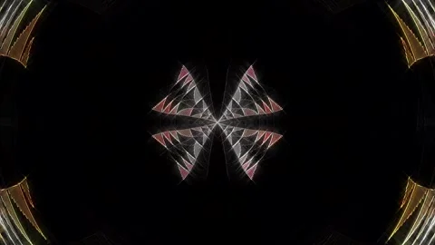 Abstract background stripes and with shining light dots.Animation with circles Video stock 297863946