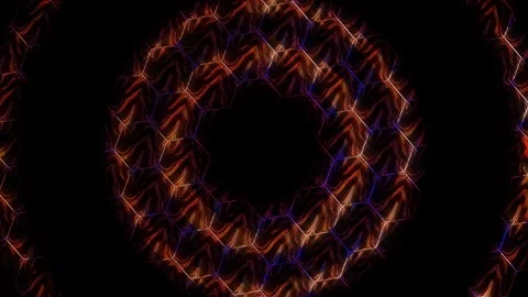 Abstract background stripes and with shining light dots.Animation with circles Stock Footage 303929122