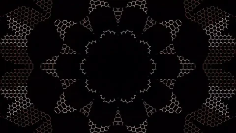 Abstract background stripes and with shining light dots.Animation with circles Stock-Footage 304688293