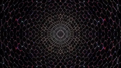 Abstract background stripes and with shining light dots.Animation with circles Video stock 306464143