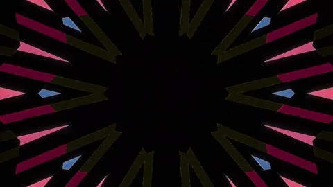 Abstract background stripes and with shining light dots.Animation with circles Video stock 307304395