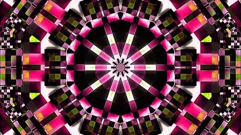 Abstract background stripes and with shining light dots.Animation with circles 스톡 동영상 308528539