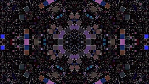 Abstract background stripes and with shining light dots.Animation with circles Stock Footage 308528715