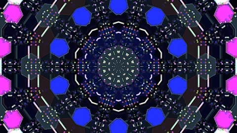 Abstract background stripes and with shining light dots.Animation with circles Stock Footage 309309003