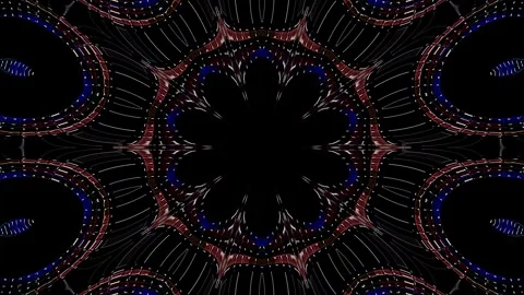 Abstract background stripes and with shining light dots.Animation with circles Video stock 310033710