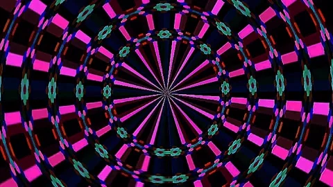 Abstract background stripes and with shining light dots.Animation with circles 動画素材 310061908