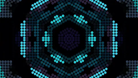 Abstract background stripes and with shining light dots.Animation with circles Video stock 310331208