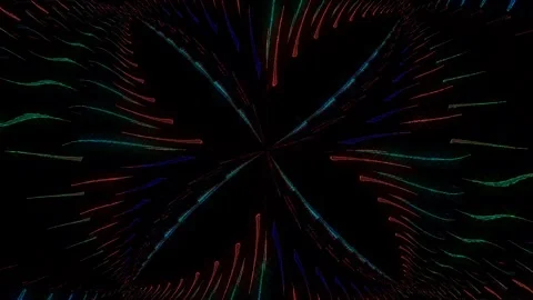 Abstract background stripes and with shining light dots.Animation with circles Stock-Footage 311795885