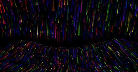 Abstract background of stripes consisting of circles of different colors and Stock Illustration