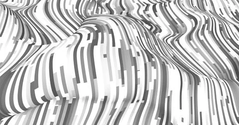 Abstract background with stripes of different and gradients. Particles in mot Stock Illustration