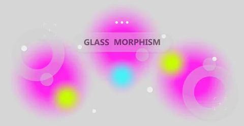 Abstract background in the style of Glassmorphism. Translucent elements, ef.. Stockillustratie