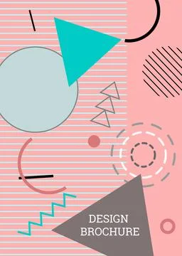 Abstract background in the style of Memphis. Geometric cover design. Fashiona Stock Illustration