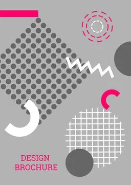 Abstract background in the style of Memphis. Geometric cover design. Fashiona Stock Illustration