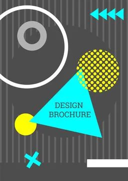 Abstract background in the style of Memphis. Geometric cover design. Fashiona Stock Illustration