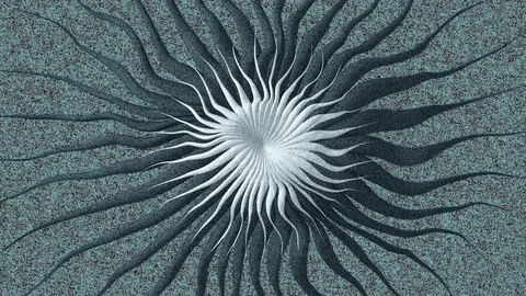 Abstract Background Stylized Psychedelic Star 23 Video stock 91239868