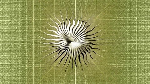 Abstract Background Stylized Psychedelic Star 7 Video stock 91242156