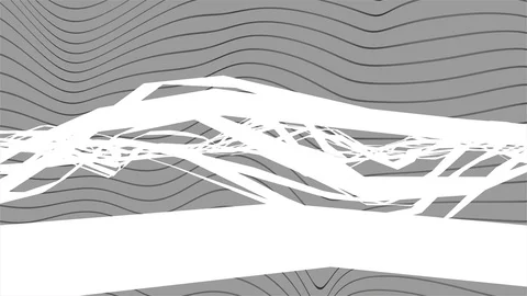 Abstract Background Stylizesd Geometric Waves 7 Stock Footage 111234075