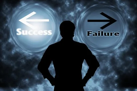 Abstract background with Success and Failure concept. Thinking, Success and C 스톡 일러스트