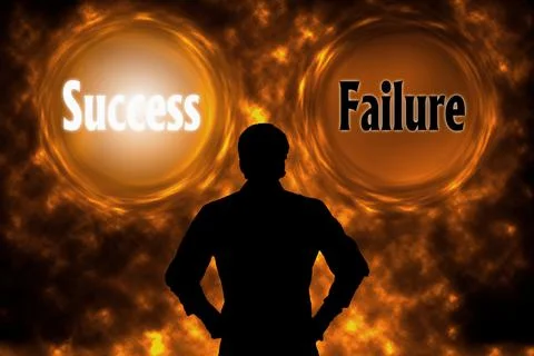 Abstract background with Success and Failure concept. Thinking, Success and C 스톡 일러스트
