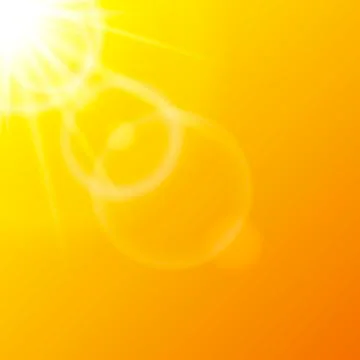 Abstract background with summer sun, lights and lens flares. Vector. Stock Illustration