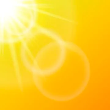 Abstract background with summer sun, lights and lens flares. Vector. Stock Illustration