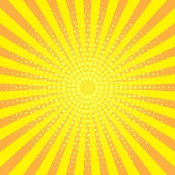 Abstract background with sun ray and dots. Summer vector illustration Stock Illustration
