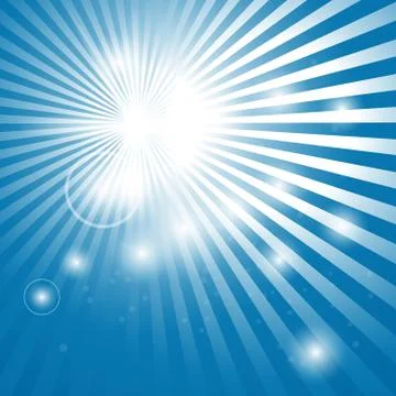 Abstract background with sun rays Stock Illustration