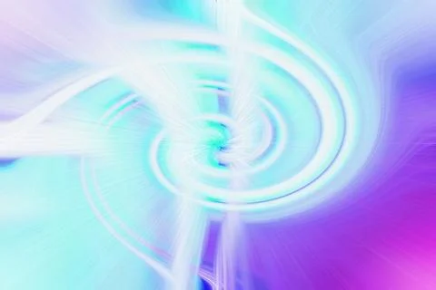 Abstract background with swirling light streaks in shades of bright cyan Stock Illustration