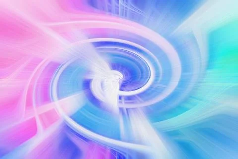 Abstract background with swirling motion blur effect in soft pink and blue Stock Illustration