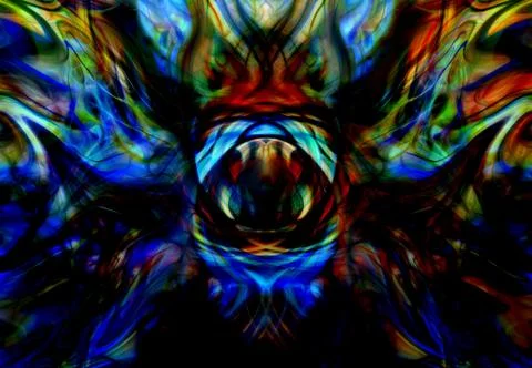 Abstract background with swirling movements in elemental structure. Stock-Illustration