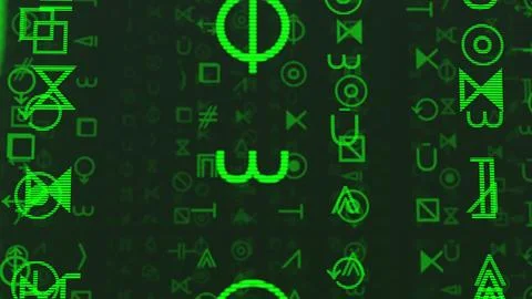 Abstract Background Symbols Artificial Intelligence 스톡 일러스트