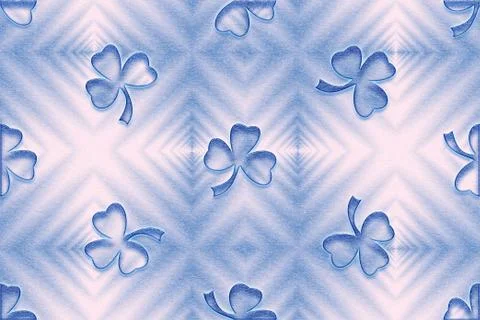 Abstract background with symmetric patterns in blue colors. Illustrazione stock