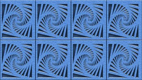 Abstract background with symmetric patterns in blue colors. Stock Illustration