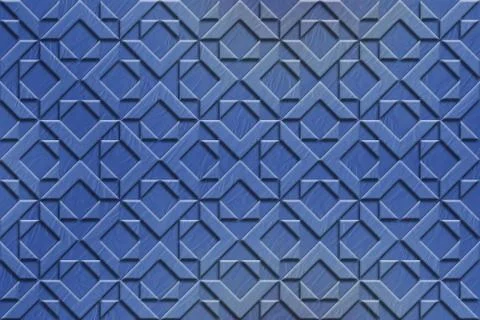 Abstract background with symmetric patterns in blue colors. Stock Illustration