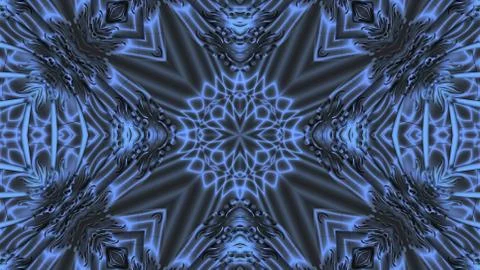 Abstract background with symmetric patterns in blue colors. Stock Illustration